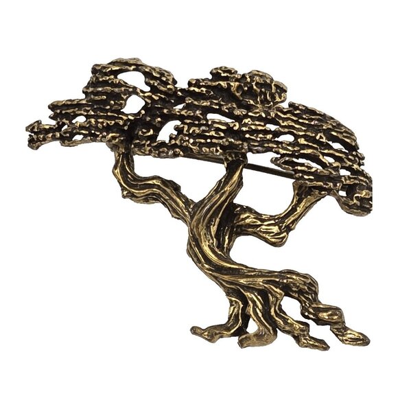Vintage Zentall Monterey Cypress Bonsai Brooch - Picture 11 of 11